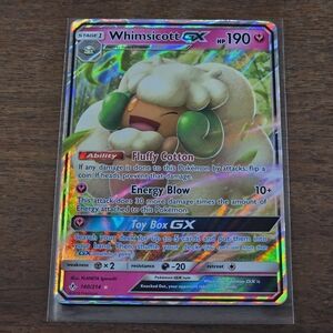 Pokemon Whimsicott GX #140 Sun & Moo Unbroken Bonds ultra rare 140/214 Card